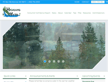 Tablet Screenshot of highlandwaterdistrict.com